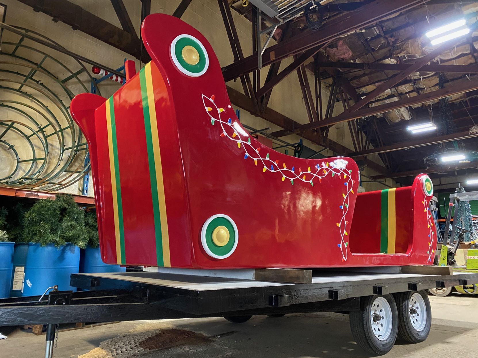 New Rotary Lights Santa sleigh